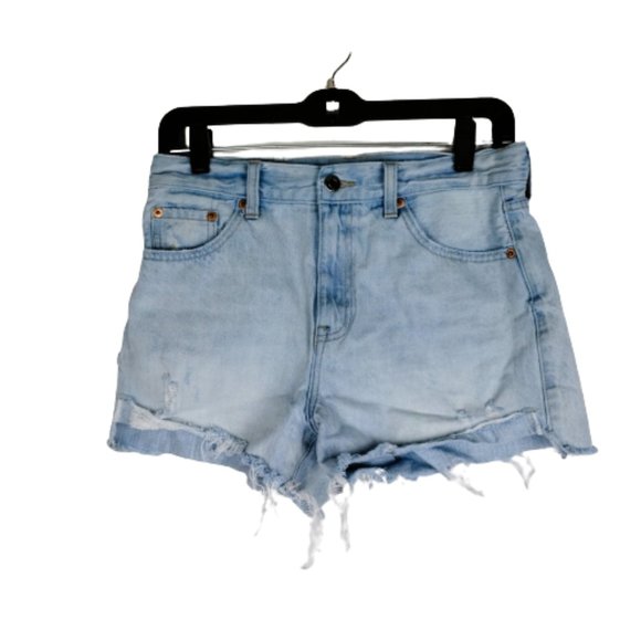 pistola Pants - PISTOLA Women's Ripped Cut off Denim Light Blue Shorts Size 26